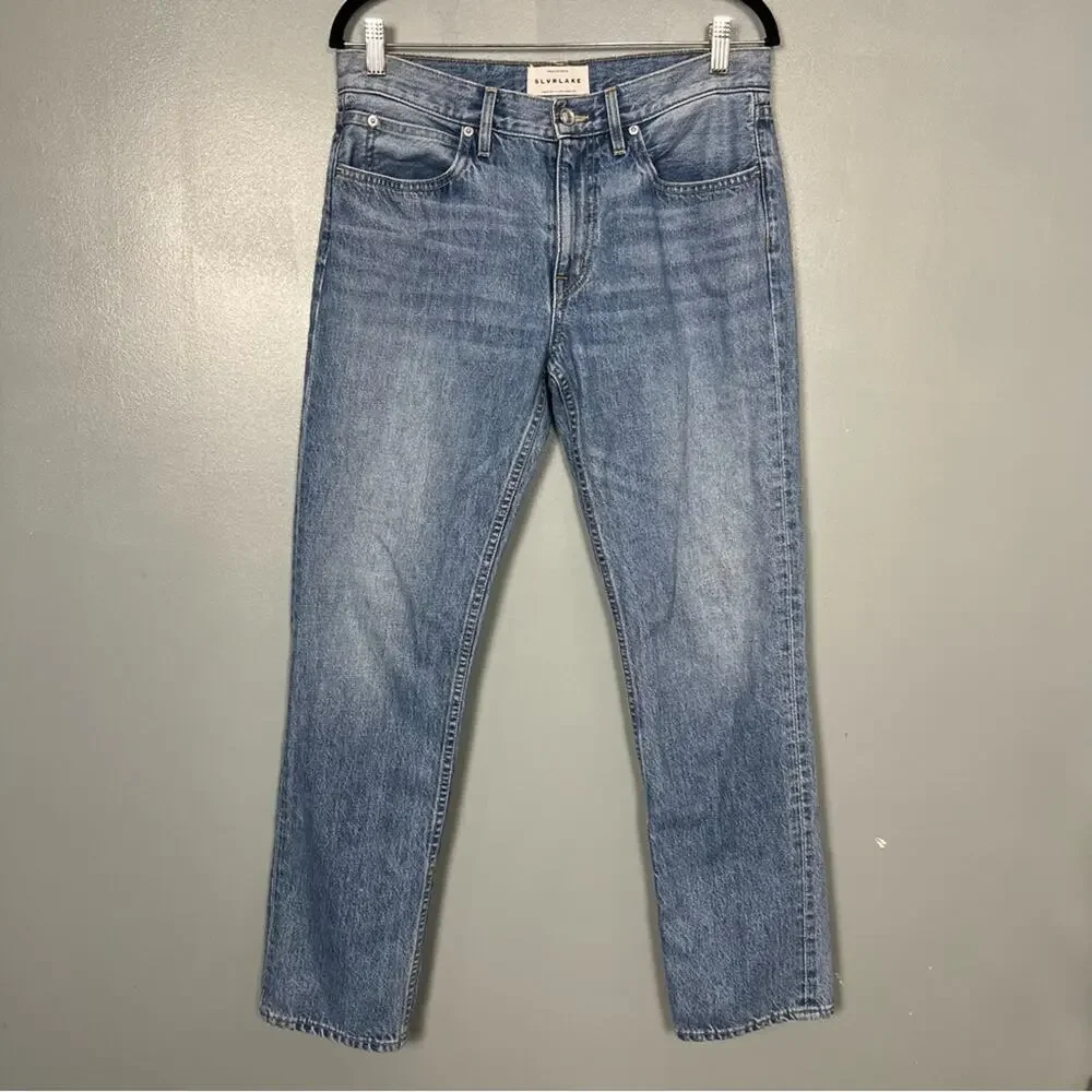 SLVRLAKE Tyler Denim Jeans in Lucky Town Straight Leg 100% Cotton Size 29